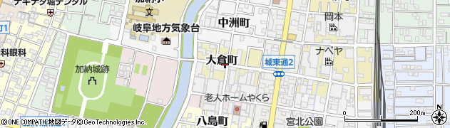 岐阜県岐阜市大倉町周辺の地図