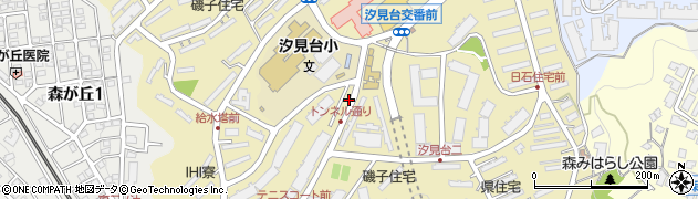 神奈川県横浜市磯子区汐見台周辺の地図
