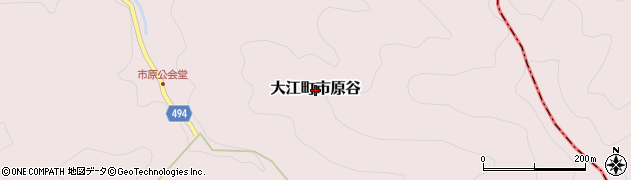 京都府福知山市大江町市原谷周辺の地図