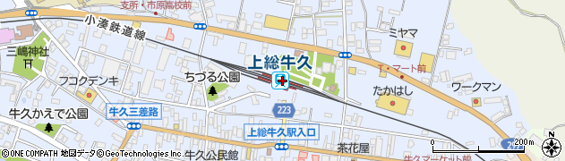 上総牛久駅周辺の地図