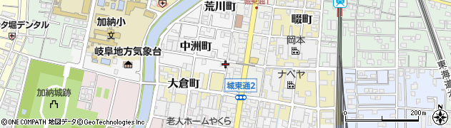 岐阜県岐阜市中洲町2周辺の地図