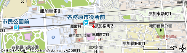 各務原市役所前駅周辺の地図