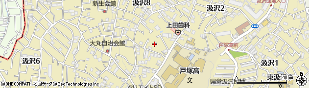 神奈川県横浜市戸塚区汲沢周辺の地図
