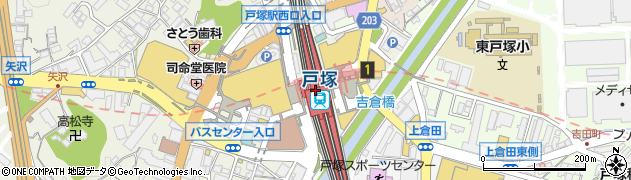 横浜銀行戸塚駅 ＡＴＭ周辺の地図