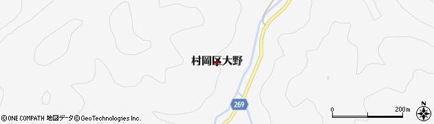 兵庫県香美町（美方郡）村岡区大野周辺の地図