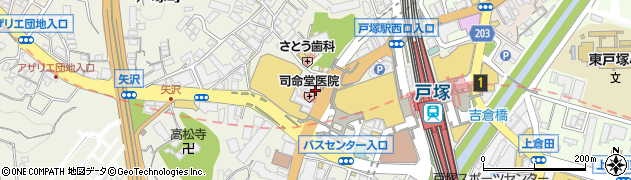 神奈川県横浜市戸塚区戸塚町6001-1周辺の地図