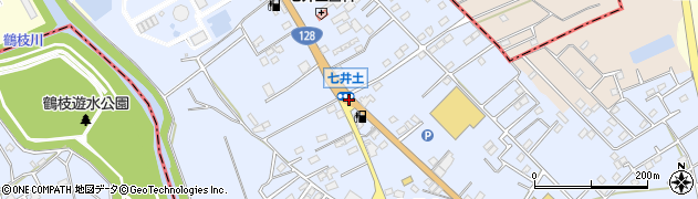 長生村七井土周辺の地図