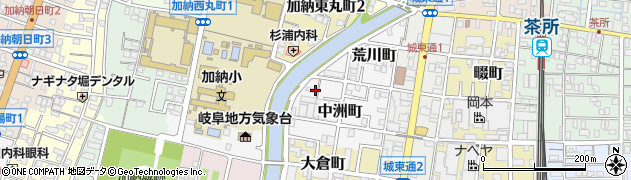 岐阜県岐阜市中洲町24周辺の地図