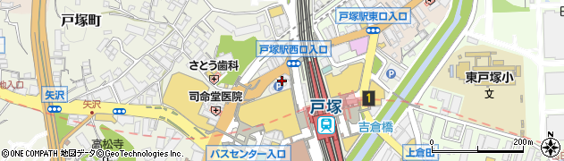 神奈川県横浜市戸塚区戸塚町16-1周辺の地図