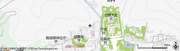 島根県出雲市大社町杵築東宮内周辺の地図
