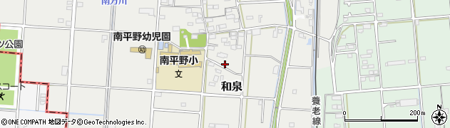 岐阜県安八郡神戸町和泉208周辺の地図