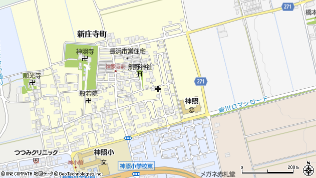 〒526-0013 滋賀県長浜市新庄寺町の地図