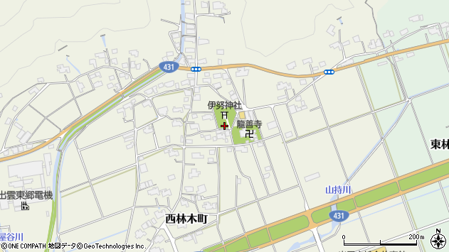 〒693-0073 島根県出雲市西林木町の地図