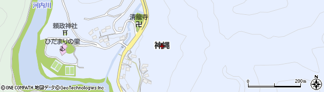 神奈川県山北町（足柄上郡）神縄周辺の地図
