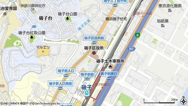 〒235-0000 神奈川県横浜市磯子区（以下に掲載がない場合）の地図