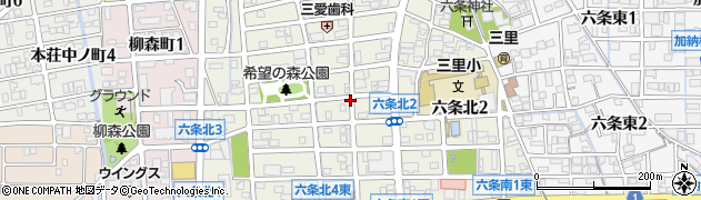 岐阜県岐阜市六条北周辺の地図