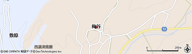 岐阜県垂井町（不破郡）梅谷周辺の地図