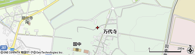 鳥取県八頭町（八頭郡）万代寺周辺の地図