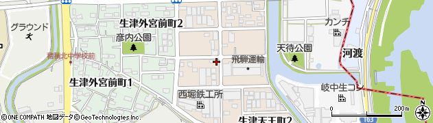 岐阜県瑞穂市生津天王町周辺の地図