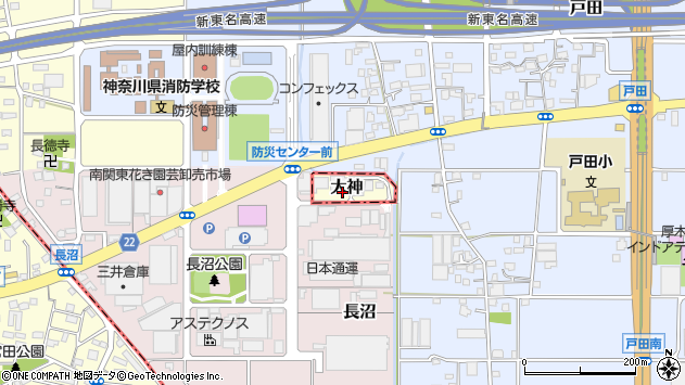 〒254-0012 神奈川県平塚市大神の地図