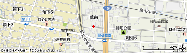 岐阜県岐阜市細畑（華南）周辺の地図