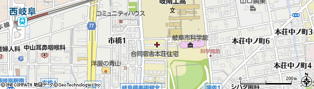 岐阜県岐阜市本荘周辺の地図