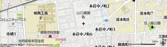 岐阜県岐阜市本荘中ノ町周辺の地図