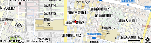 岐阜県岐阜市加納三笠町周辺の地図