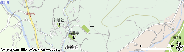 神奈川県秦野市小蓑毛周辺の地図