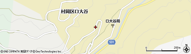 兵庫県香美町（美方郡）村岡区口大谷周辺の地図