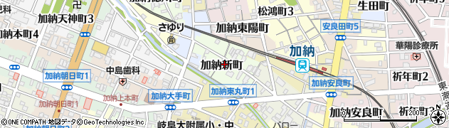 岐阜県岐阜市加納新町周辺の地図