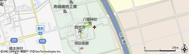 滋賀県長浜市保田町周辺の地図