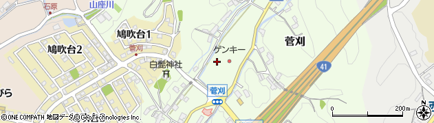岐阜県可児市菅刈周辺の地図