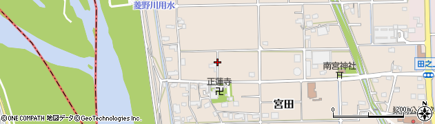 岐阜県瑞穂市宮田周辺の地図