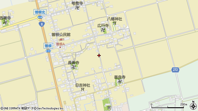 〒526-0103 滋賀県長浜市曽根町の地図