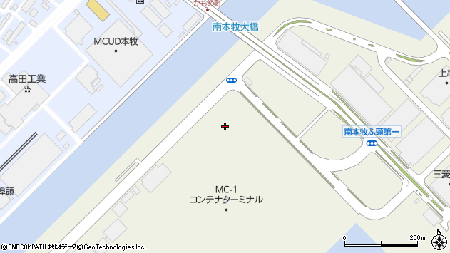 〒231-0816 神奈川県横浜市中区南本牧の地図