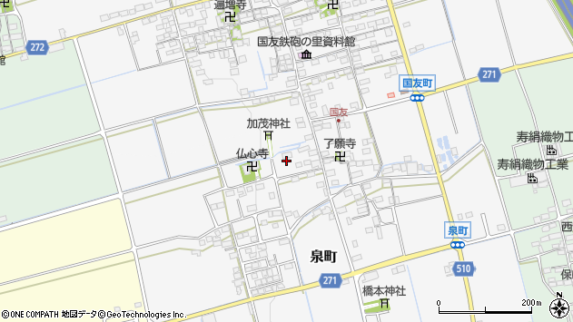 〒526-0003 滋賀県長浜市泉町の地図