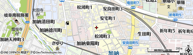 岐阜県岐阜市松鴻町周辺の地図