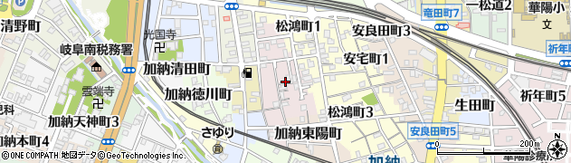 岐阜県岐阜市加納東広江町周辺の地図