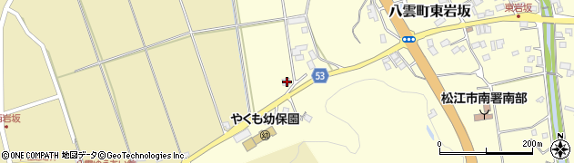 島根県松江市八雲町東岩坂82周辺の地図