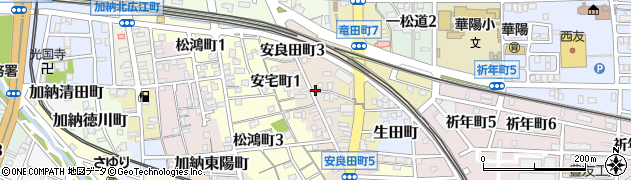 岐阜県岐阜市安良田町周辺の地図