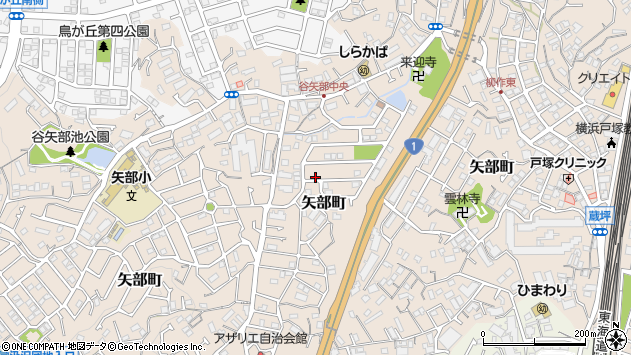 〒244-0002 神奈川県横浜市戸塚区矢部町の地図