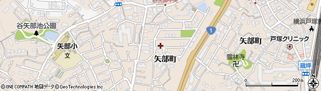 神奈川県横浜市戸塚区矢部町周辺の地図