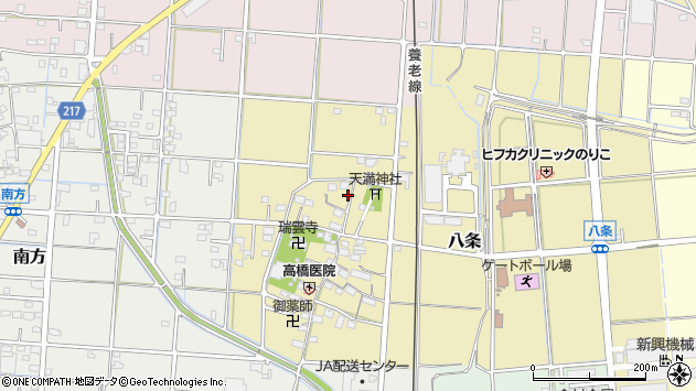 〒503-2324 岐阜県安八郡神戸町八条の地図