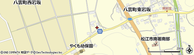 島根県松江市八雲町東岩坂122周辺の地図