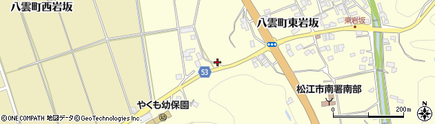 島根県松江市八雲町東岩坂135周辺の地図