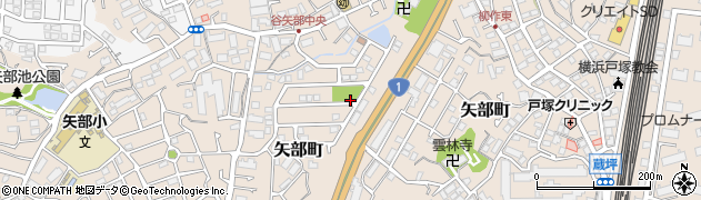 矢部神明台公園周辺の地図