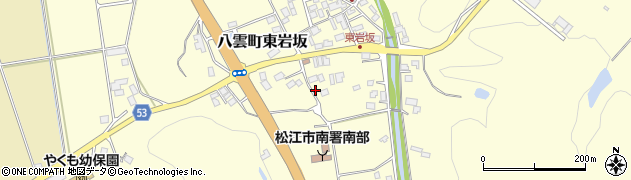 島根県松江市八雲町東岩坂320周辺の地図