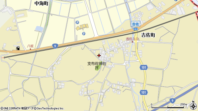 〒692-0026 島根県安来市吉佐町の地図