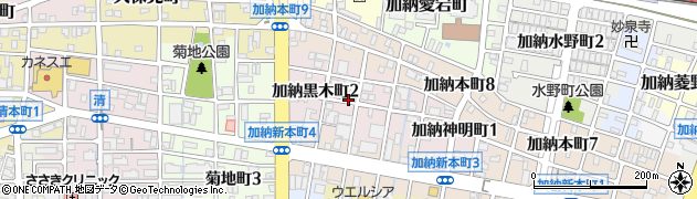 岐阜県岐阜市加納黒木町周辺の地図